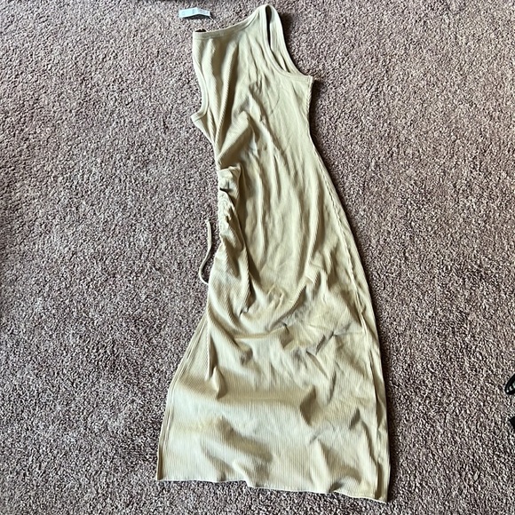 Ruched midi dress in vintage rib - Picture 6 of 6
